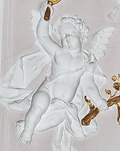 Kinderengel (Putto) in der Notburgakirche in Eben