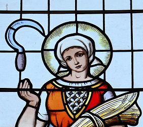 Hl. Notburga in der Pfarrkirche Schlaiten in Osttirol