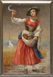 Votivbild mit der hl. Notburga (Notburgamuseum in Eben am Achensee)